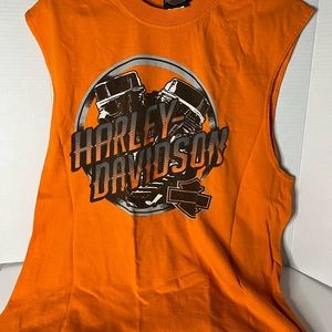 Xl mens orange Chicago Harley-Davidson tank top